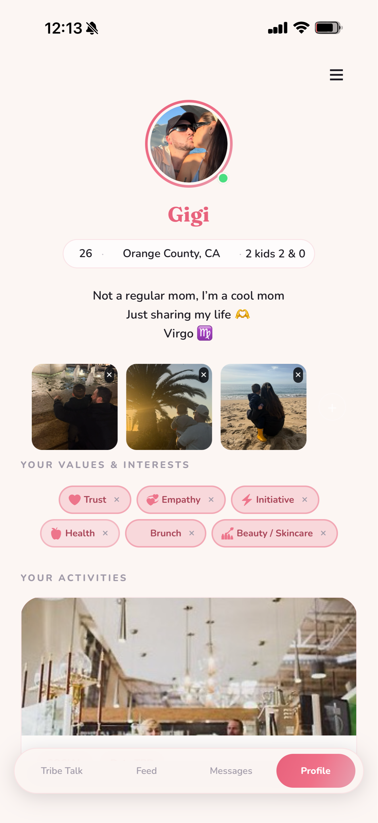 Tribely Mom Mode Profile